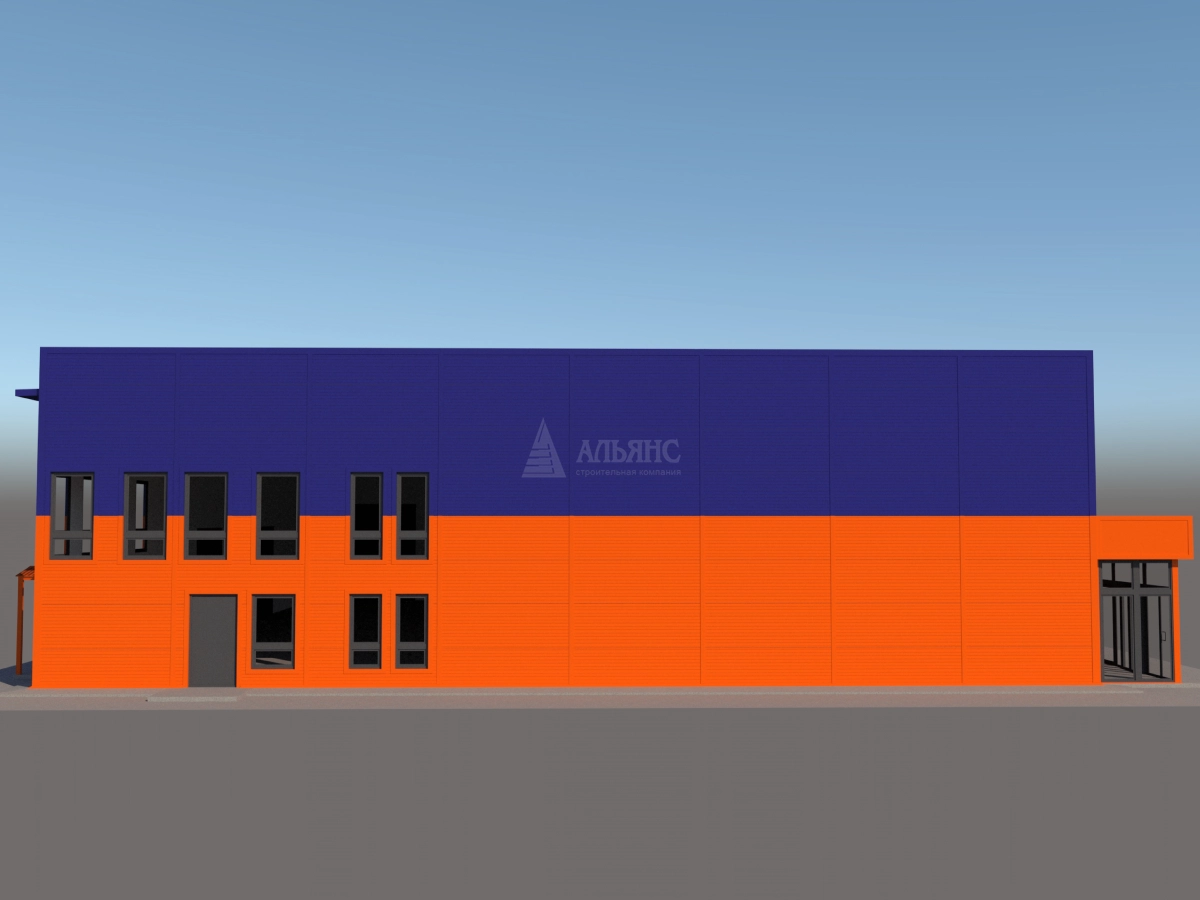 3D визуализация Магазин из сэндвич-панелей - фото 7