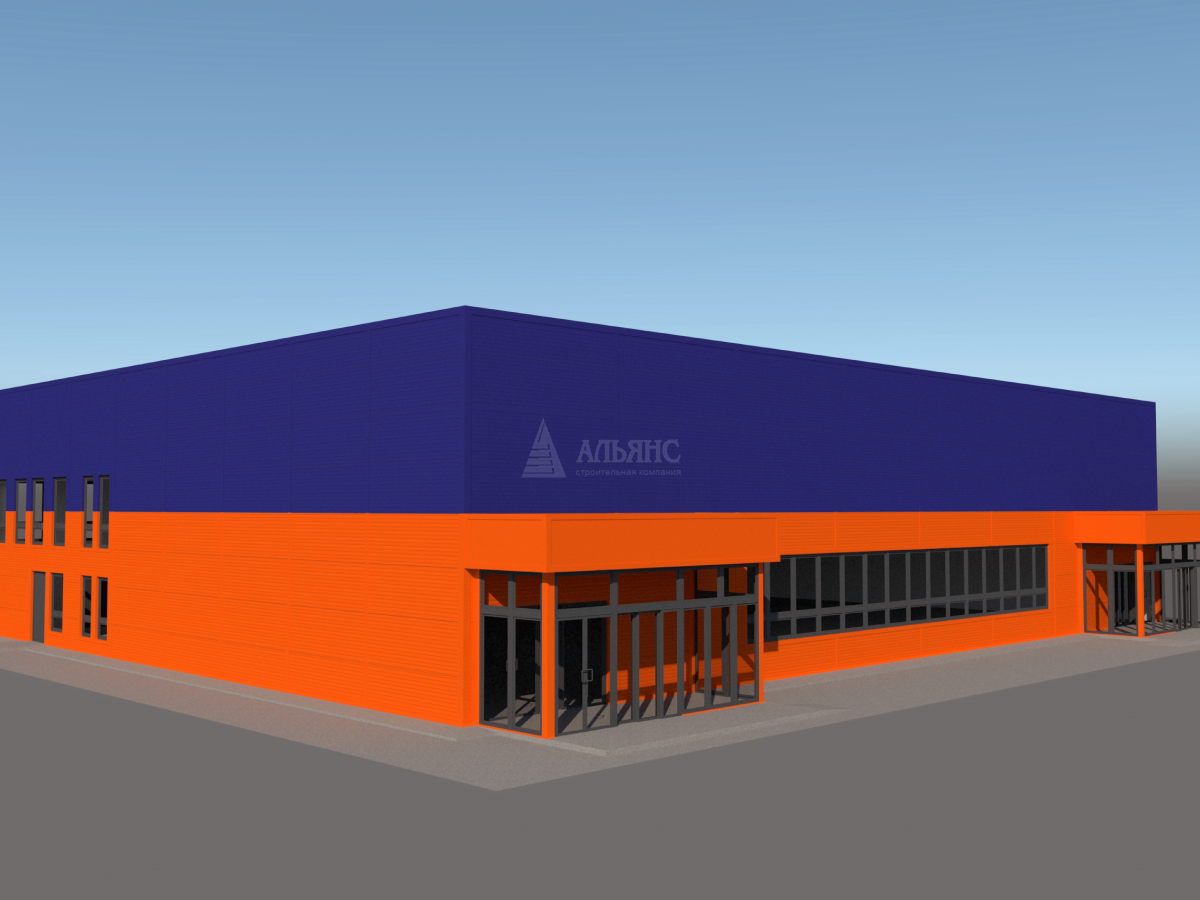 3D визуализация Магазин из сэндвич-панелей - фото 8