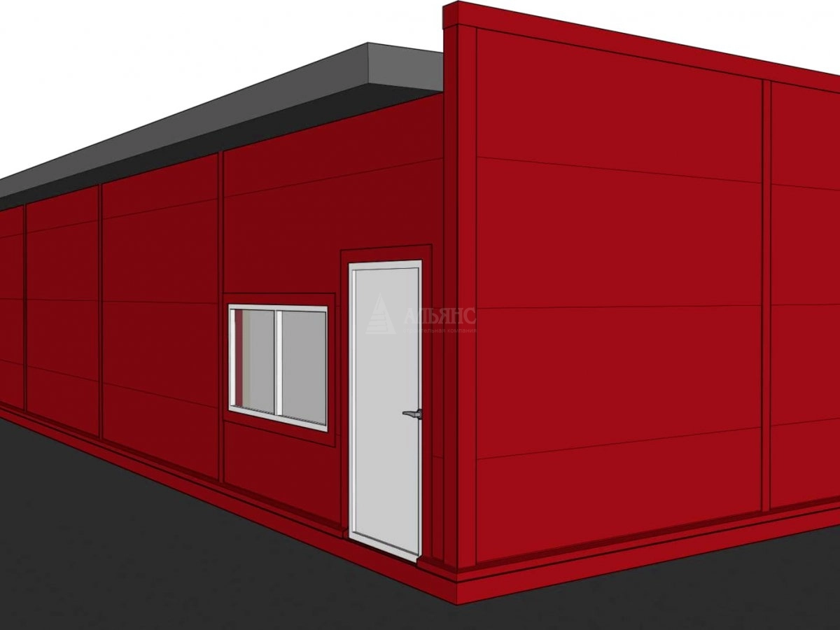 3D визуализация Проект павильона из сэндвич-панелей - фото 8