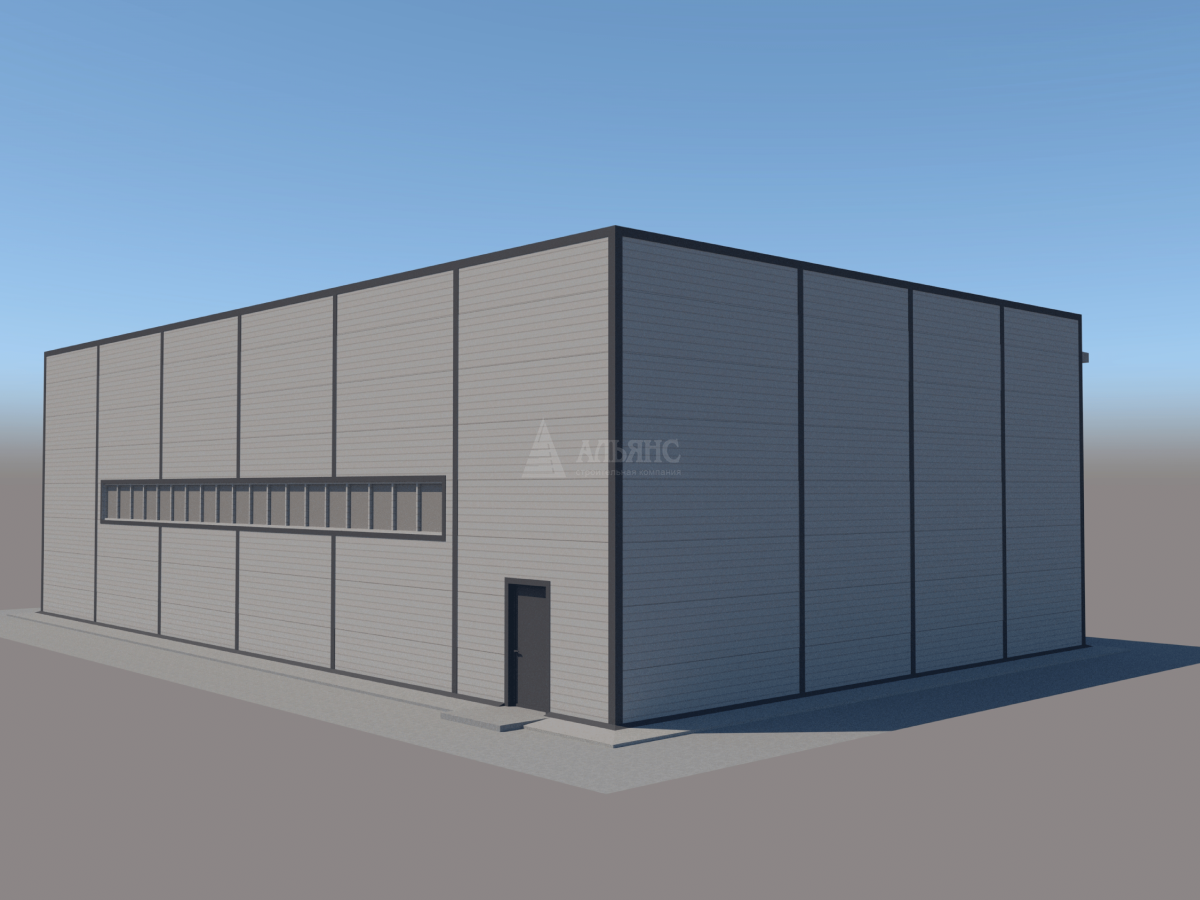 3D визуализация СТО из сэндвич-панелей - фото 6